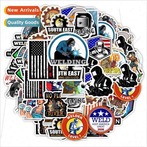 Welders Stickers 50 Toolbox Helmet Welding Construction Unio