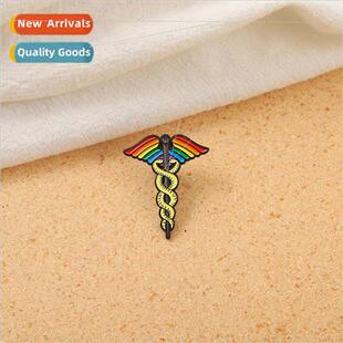 New Rainbow Magic Snake Staff Brooch Pharaoh Rainbow Metal B