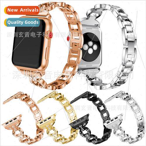 适用 Apple watch Apple diamond encrusted steel band figure 8