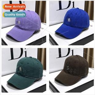 cap female letters brim broken small baseball face Wide show