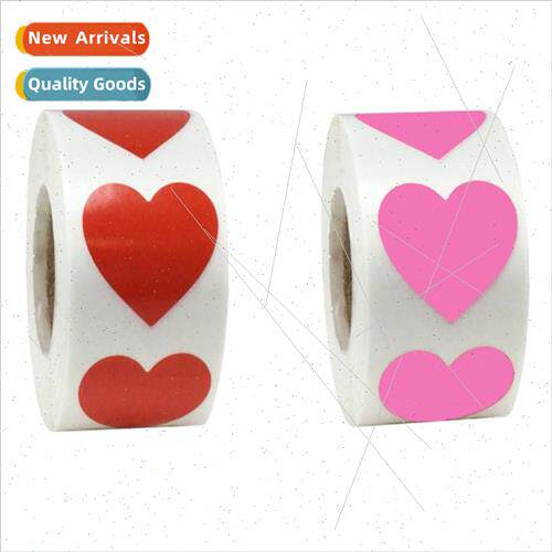 1.5 inch heart colorful rainbow valentines day birthday part