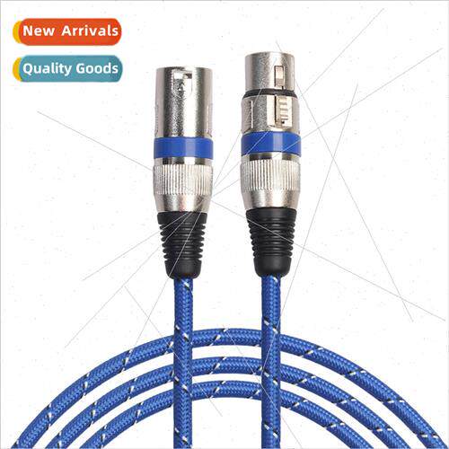 Section xlr three core balanced blue cotton mesh XLR male to