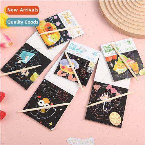 Cotton doll coloring scratch painting book creative graffiti