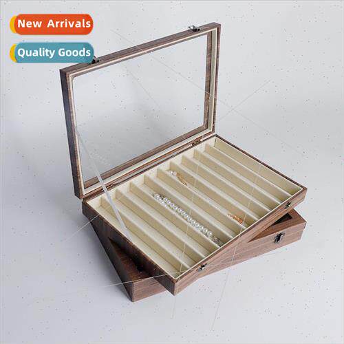 Wood grain leather pearl necklace storage box long snake bon
