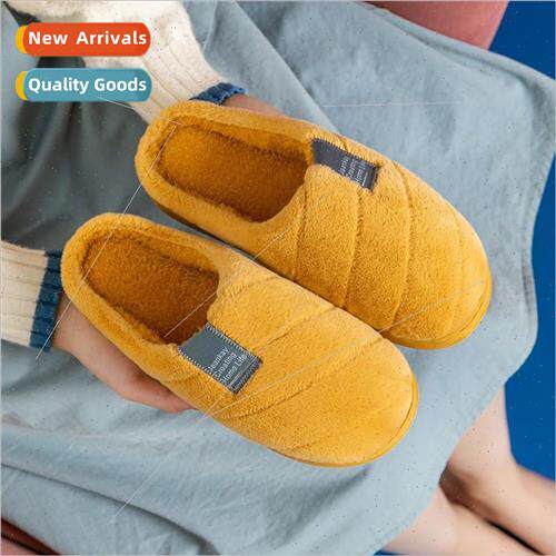 The new simple home cotton slippers women fall and winter in