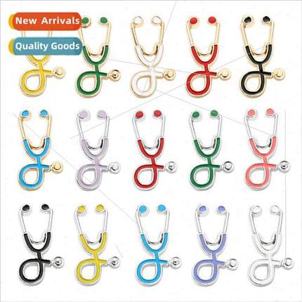 Doctor Who Theme Brooch Cartoon Colorful Stethoscope Corsage