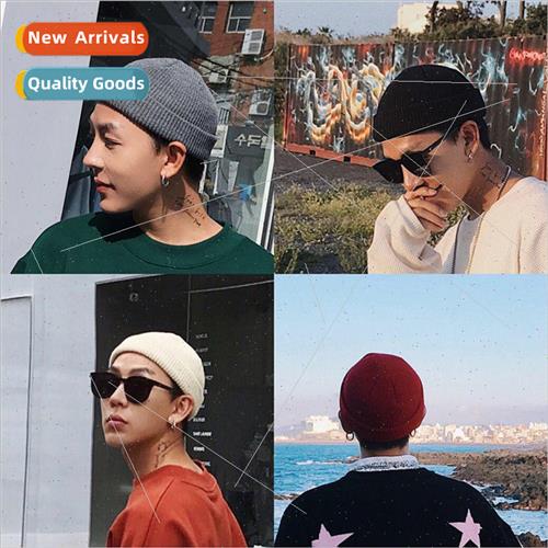 Autumn and winter melon skin cap men and women knitted landl