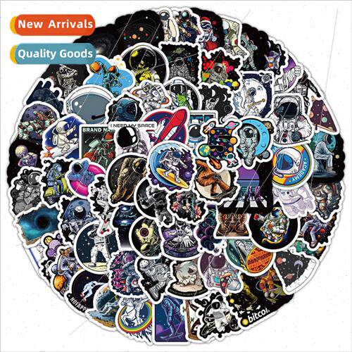 100 astronaut stickers decorative scooter notes handbook lug