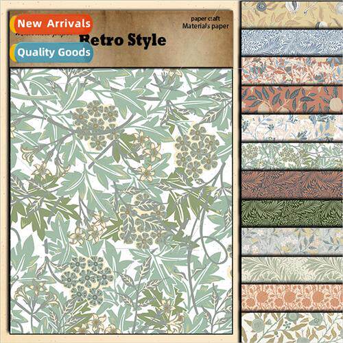 William Morris Material Paper 12 pcs  Box Decorative Double