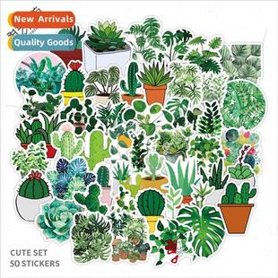 plants flowers stickers pcs deco graffiti leaves green