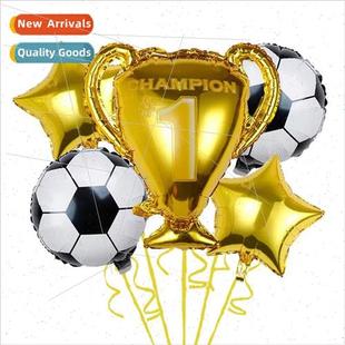 Golden Champion Trophy Aluminum Balloon Football Trophy Ball