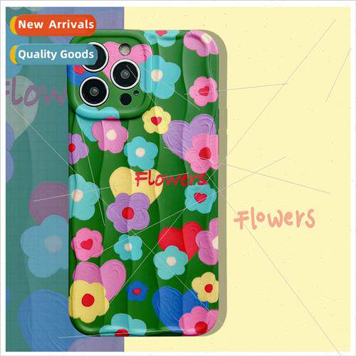 Fresh green background full screen oil painting flowers 适用