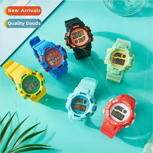 Candy color new round dial childrens watches 适用 elementary