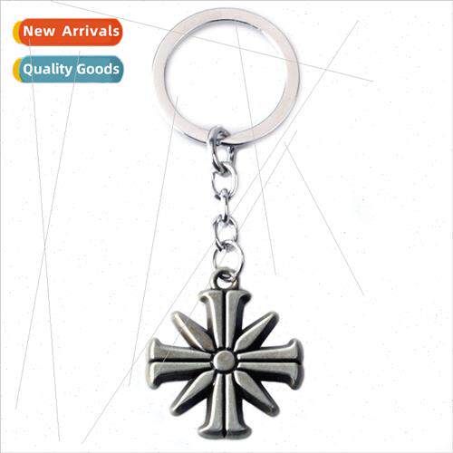 Anime game  Crysis metal keychain cross Alloy necklace