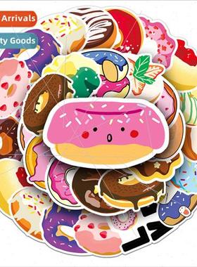 50 donut handbook stickers cartoon cute food stickers notebo