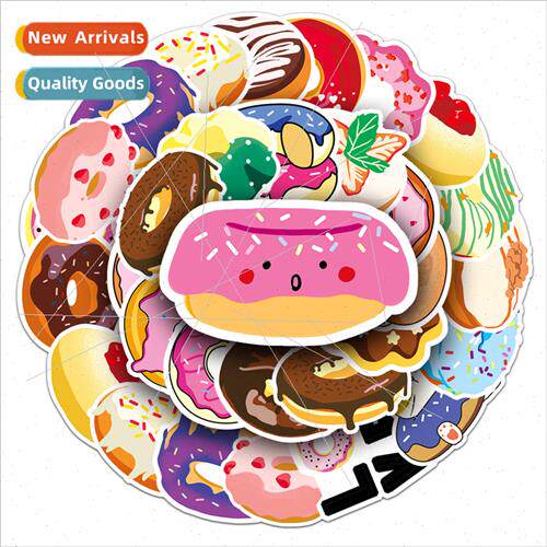 50 donut handbook stickers cartoon cute food stickers notebo