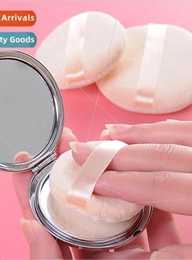 Large studio round powder puff wet and dry makeup sponge pou