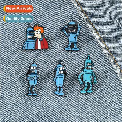 New creative cartoon robot brooch Bender Futurama flying out