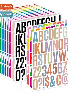 2 inches letter stickers multi-color any combination of pack