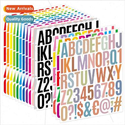 2 inches letter stickers multi-color any combination of pack