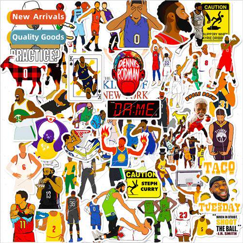 50 NBA-Basketball Terrier Stickers Basketball Player Sports