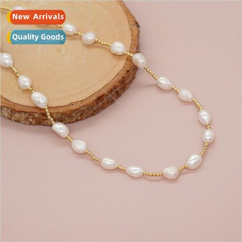 che minimalist light luxury  collarbone chain copper beads b