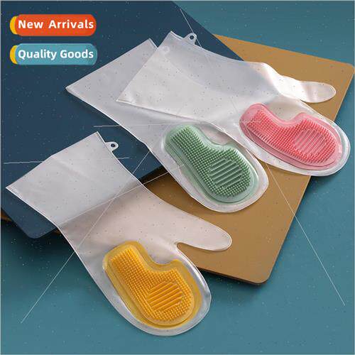 Kitchen durable gloves thickened waterproof dishwashing dish