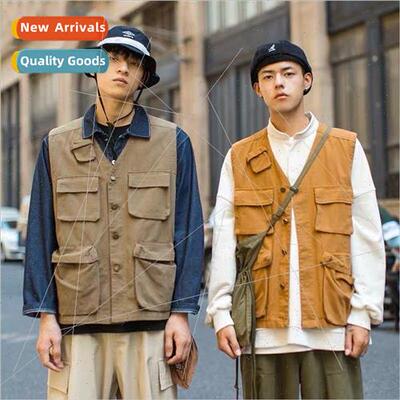 Summer new workwear functional vest mens retro set undershir