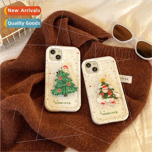 ins splash ink cartoon Christmas tree stand 适用 15ProMax Ap