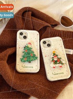 ins splash ink cartoon Christmas tree stand 适用 15ProMax Ap