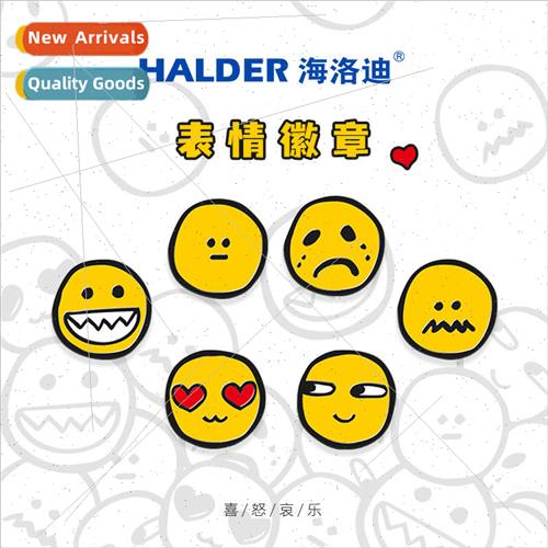 emoticon badge colorful squinting funny laughing metal brooc