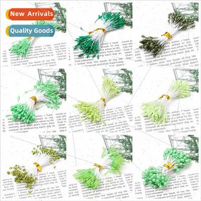 Green simulation flowers foam flower core pistil fruit diy h