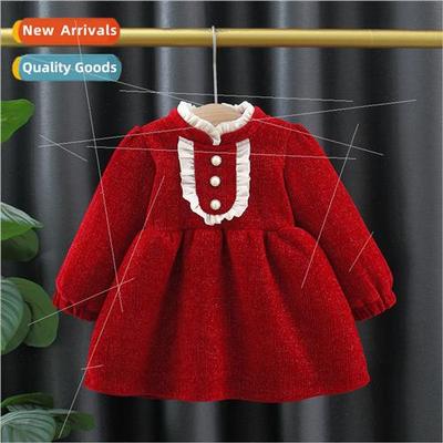 2764 girls winter dress new childrens princess skirt little