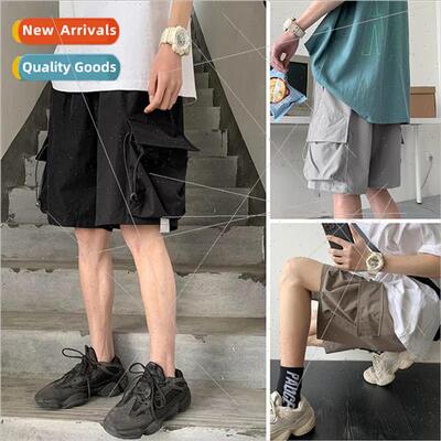 Japanese work shorts men 2020 summer Korean new reflective H