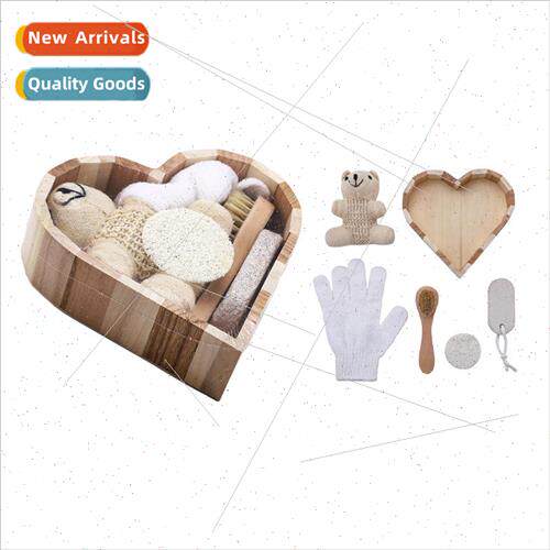 Bath Set  Set Wooden Hog Bristle Brush Bath Brush Cleaning B