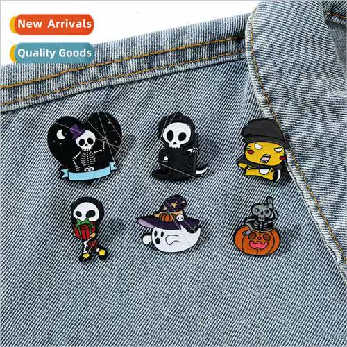 Halloween brooch cartoon cute quirky personality skull pumpk