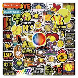 50 new -repeating softball new graffiti stickers notebook he