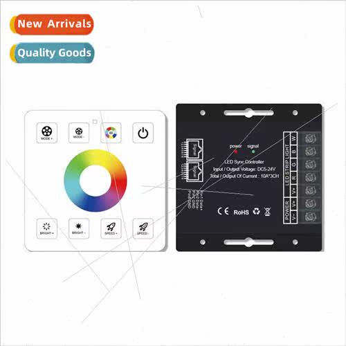Wireless 8 keys 86 full touch panel rgbw controller led seve