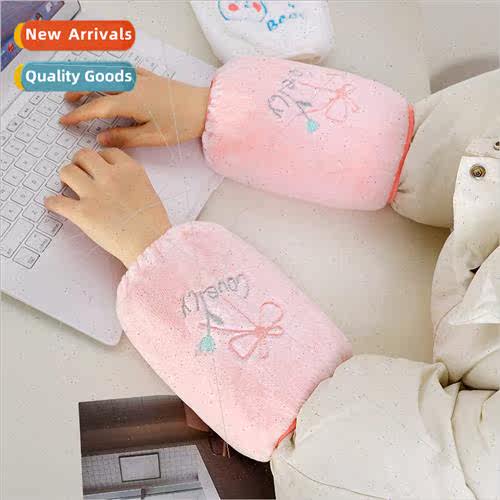 Winter cute thickened imitation rabbit hair warm anti-foulin