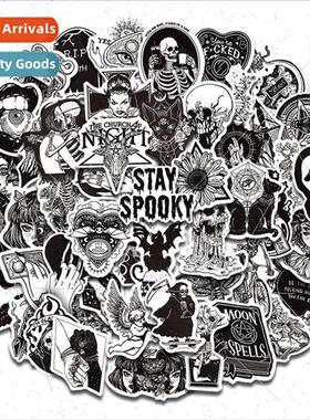 50 Punk Style Gothic Black and White Graffiti Stickers Perso