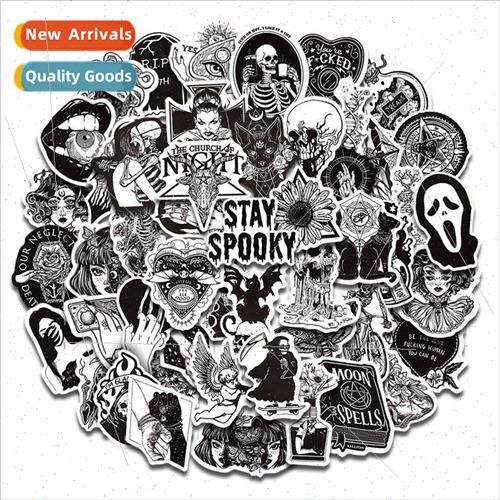 50 Punk Style Gothic Black and White Graffiti Stickers Perso