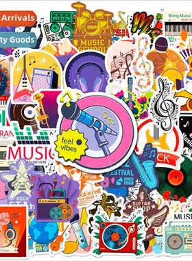 50 pcs of childrens stickers headphones music not heavy comp