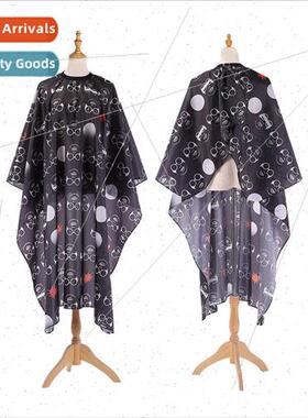 hairdressing bibs polyester taffeta -stick barber bibs black