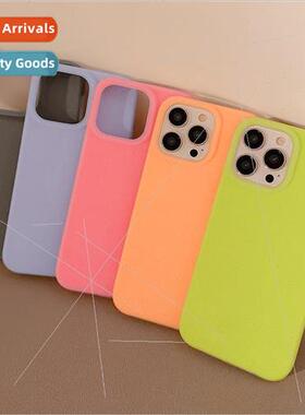 Simple Candy Color 15ProMax Phone Case Liquid Silicone Apple