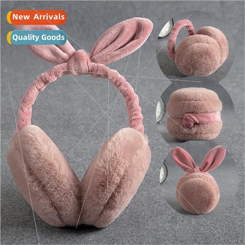 Winter cute rabbit ears bow ear muff Korean  of childrens ea