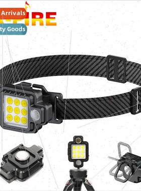 COB headlamp Type-C rechargeable model outdoor warning porta