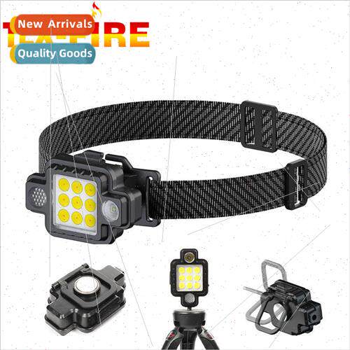 COB headlamp Type-C rechargeable model outdoor warning porta