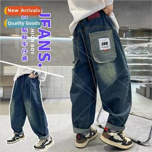 2023 new boys jeans spring pants fall casual Boys childrens