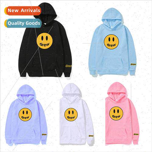 Fall and winter  mens Justin Bieber drew smiley face hooded