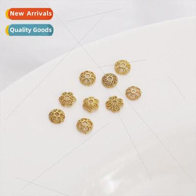 Preservation of color antique sand gold hollow flower bracke